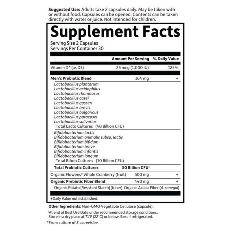 Garden of Life Dr Formulated Probiotics Prostate+ 50 Billion 60 Vege Capsules