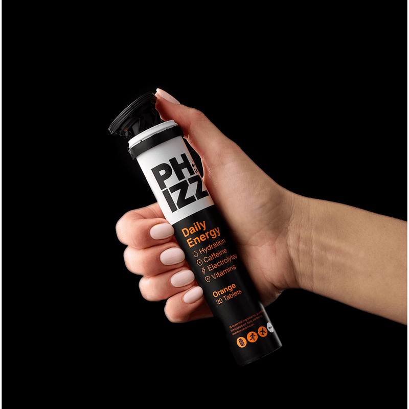 Phizz Daily Energy Caffeine Hydration Electrolytes & Vitamins 20 Effervescent Tablets Cherry
