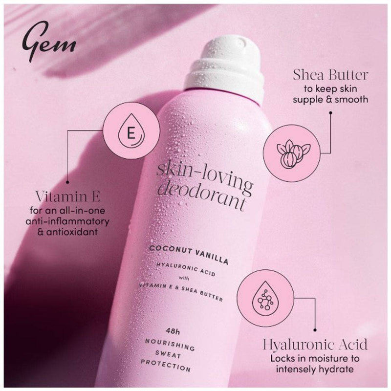Gem Skin Loving Deodorant 48Hr Coconut Vanilla 207ml