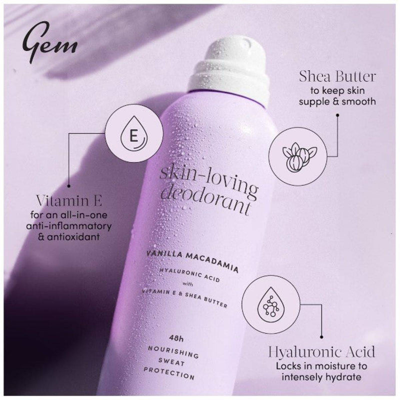 Gem Skin Loving Deodorant 48Hr Vanilla Macadamia 207ml