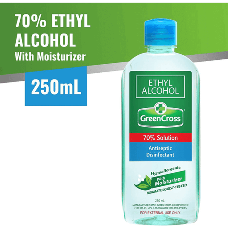 Green Cross Ethyl Alcohol 70% Solution with Moisturizer 250ml