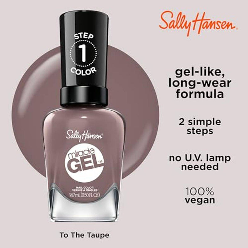 Sally Hansen Miracle Gel Nail Polish 205 To The Taupe 14.7ml