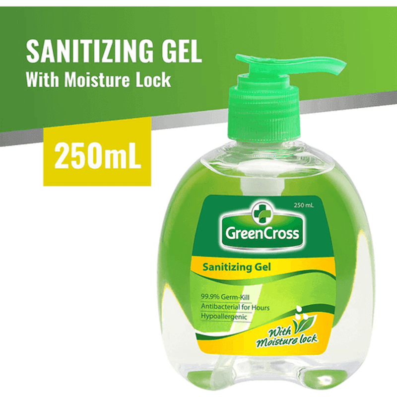 Green Cross Sanitizing Gel with Moisture Lock Pump 250ml