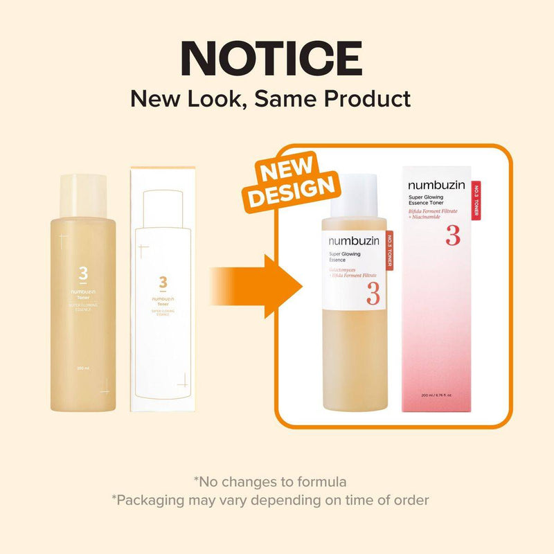 Numbuzin 3 Super Glowing Essence Toner 200ml