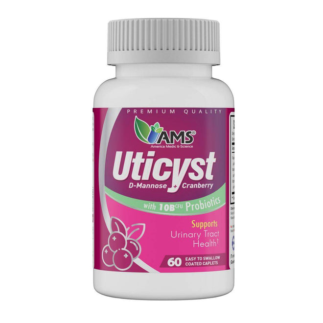AMS Uticyst D-Mannose + Cranberry 60 Coated Caplets