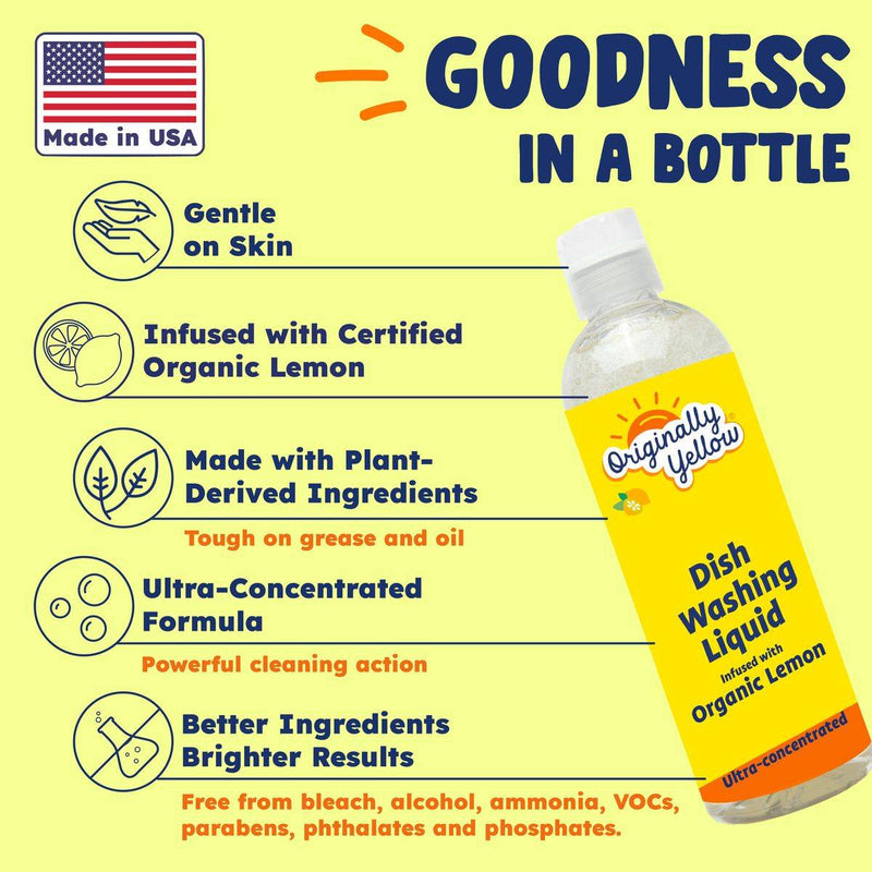 Originally Yellow Dish Washing Liquid Lemon 470ml