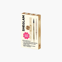 Sheglam Brows On Demand 2In1 Brow Pencil Chocolate + All In One 24K Multi Effect Mascara + Line & Define Liquid Eyeliner Black