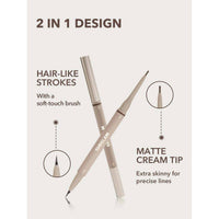 Sheglam Brows On Demand 2In1 Brow Pencil Chocolate + All In One 24K Multi Effect Mascara + Line & Define Liquid Eyeliner Black