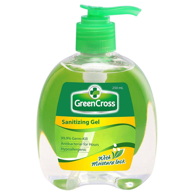 Green Cross Sanitizing Gel with Moisture Lock Pump 250ml