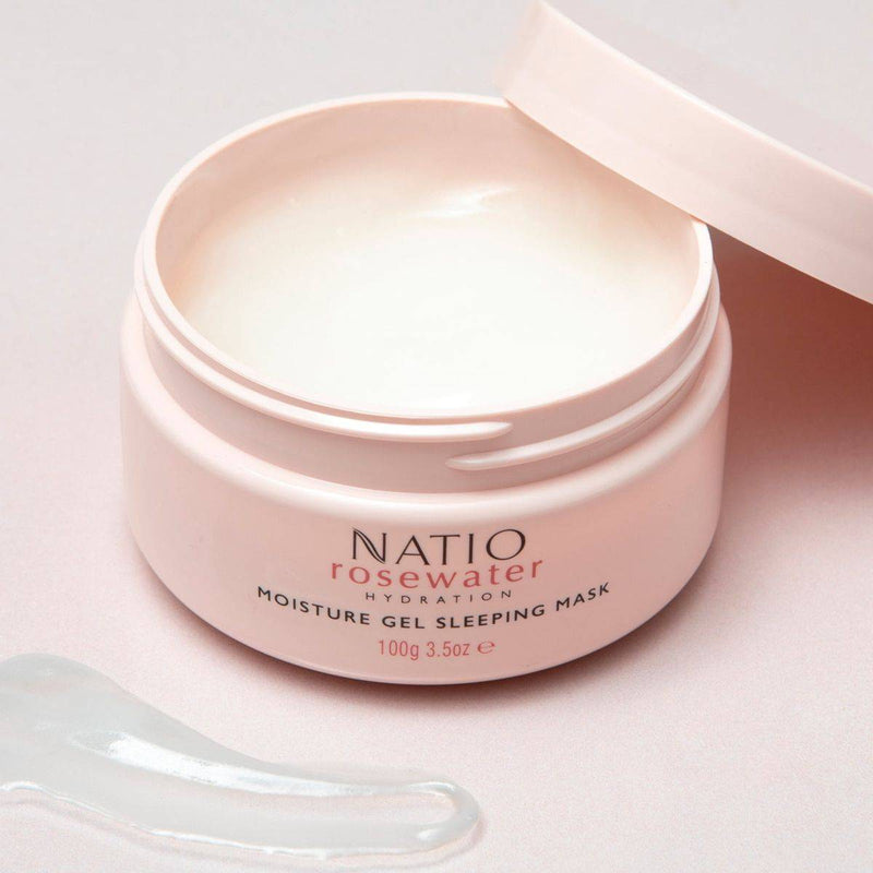 Natio Rose Water Hydration Moisture Gel Sleeping Mask 100g