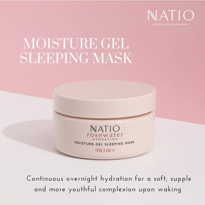 Natio Rose Water Hydration Moisture Gel Sleeping Mask 100g