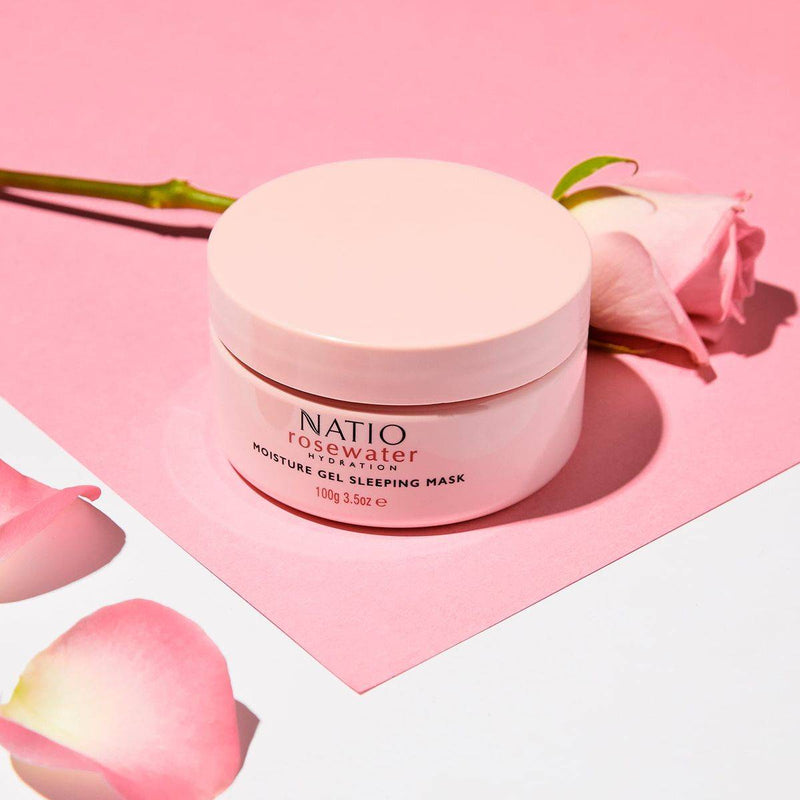Natio Rose Water Hydration Moisture Gel Sleeping Mask 100g