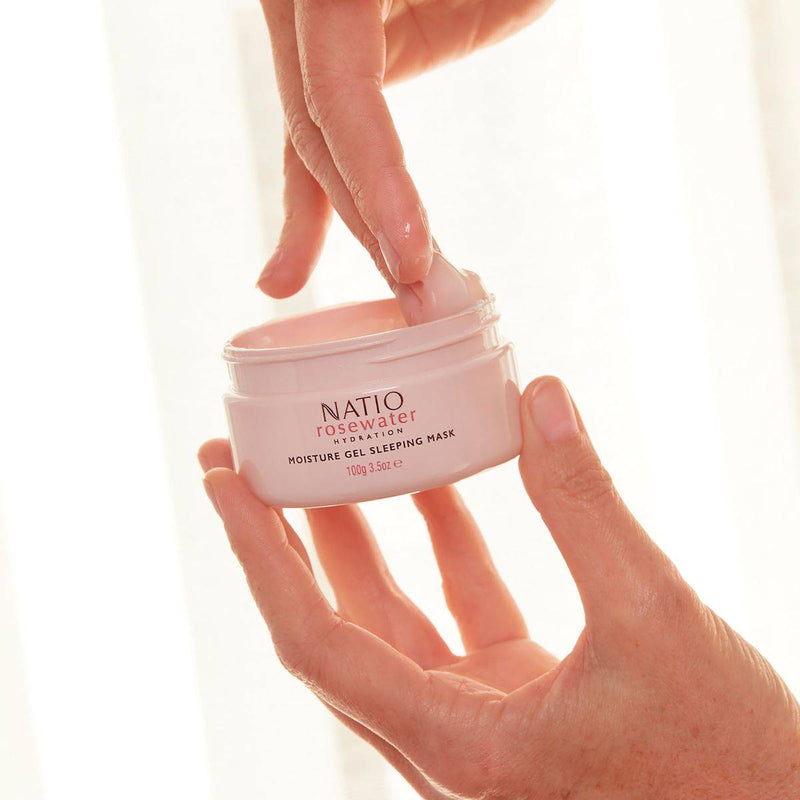Natio Rose Water Hydration Moisture Gel Sleeping Mask 100g