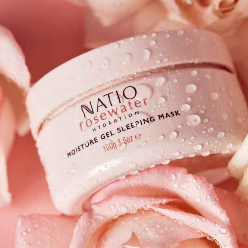 Natio Rose Water Hydration Moisture Gel Sleeping Mask 100g