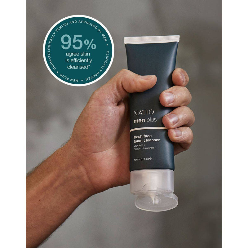 Natio Mens Plus Fresh Face Foam Cleanser 100ml