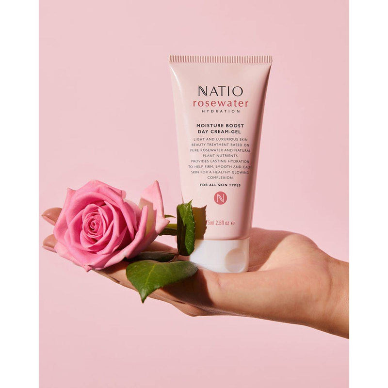 Natio Rose Water Hydration Moisture Boost Day Cream Gel 75ml