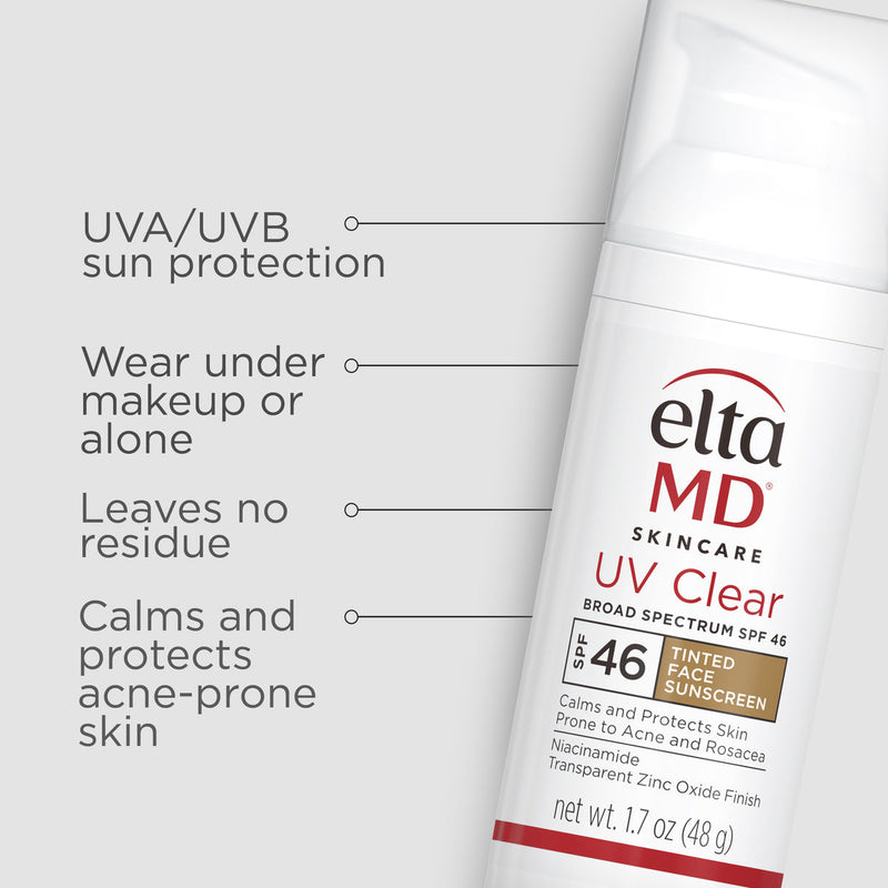 Elta MD UV Clear Face Sunscreen Tinted SPF46 Broad Spectrum 48g