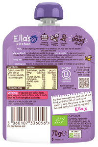 Ellas Kitchen Organic Puree 4+ Months Prunes 70g