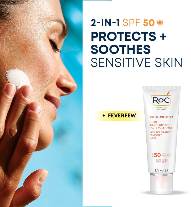 RoC Soleil Protect High Tolerance Comfort Fluid SPF50+ 50ml