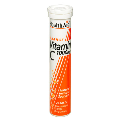HealthAid Vitamin C 1000mg Orange  20 Effervescent Tablets