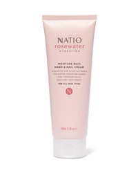 Natio Rose Water Hydration Moisture Rich Hand & Nail Cream 100ml