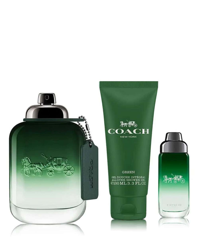Coach Green Eau de Toilette 100ml + Eau de Toilette 15ml + All Over Shower Gel 100ml Gift Set