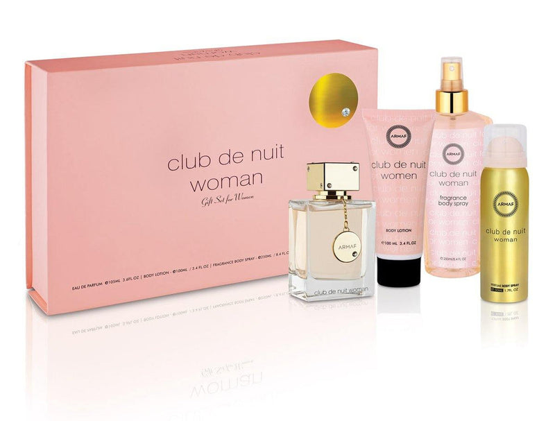 Armaf Club De Nuit Woman EDT 105ml + Deo 50ml + Body Lotion 100ml + Body Splash 250ml Gift Set