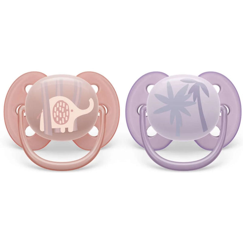 Philips Avent Ultra Soft Pacifier 0-6 Months Girl 2 Pack
