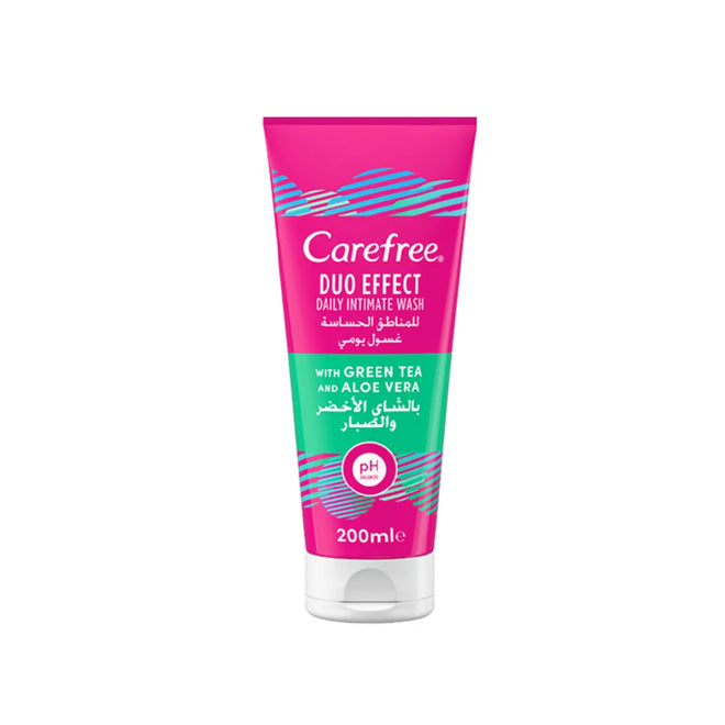 Carefree Daily Intimate Duo Effect Wash Green Tea & Aloe Vera 200ml