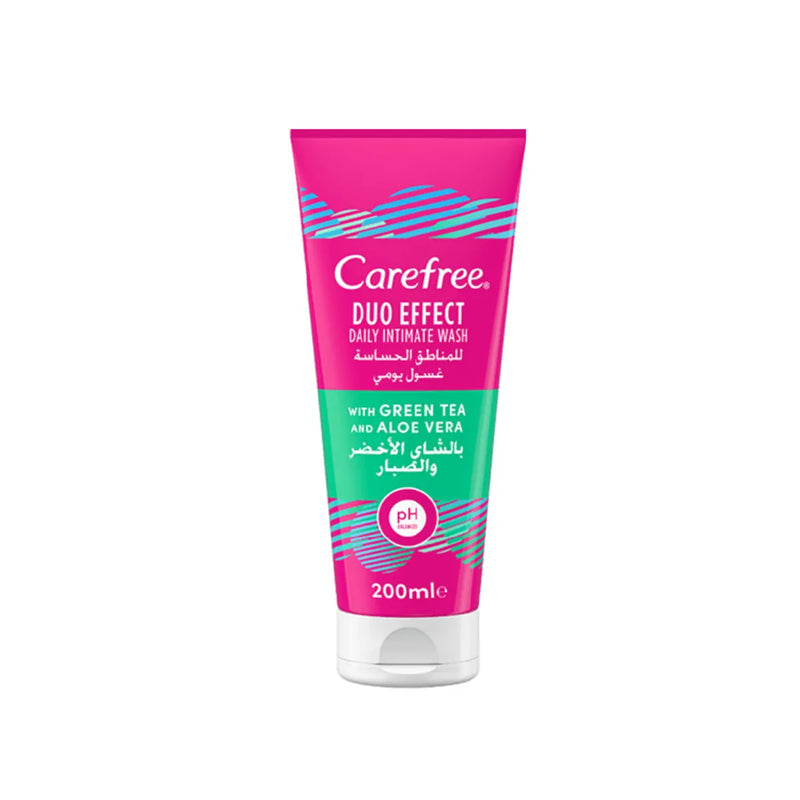 Carefree Daily Intimate Duo Effect Wash Green Tea & Aloe Vera 200ml