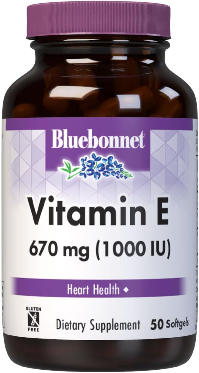 Bluebonnet فيتامين هـ 1000 وحدة دولية 50 كبسولة هلامية