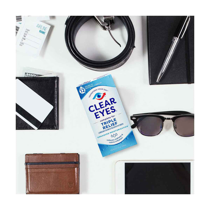 Clear Eyes Triple Action Relief Eye Drops 15ml