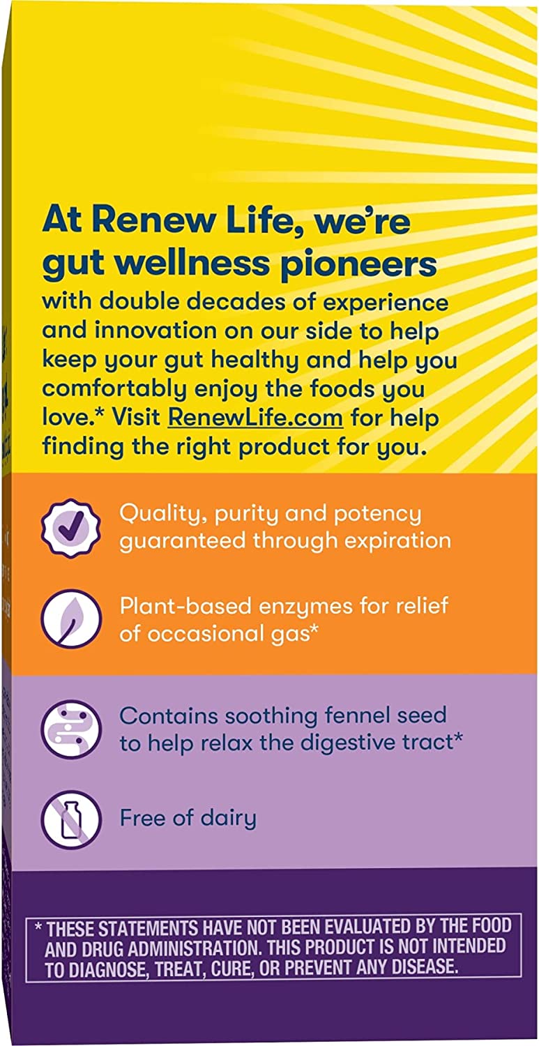 Renew Life Gas Stop Enzyme Formula 60 Vegetarian Capsules