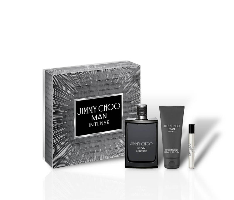 Jimmy Choo Man Intense Eau de Toilette 100ml + Eau de Toilette 7.5ml + All Over Shower Gel 100ml Gift Set