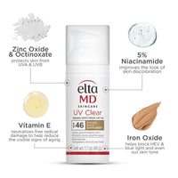 Elta MD UV Clear Face Sunscreen Tinted SPF46 Broad Spectrum 48g