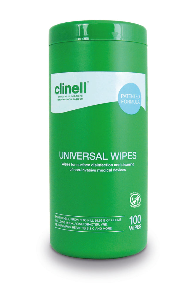 Clinell Universal Wipes Tub 100 Pieces