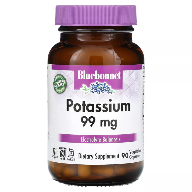 Bluebonnet Potassium 99mg 90 Vegetable Capsules
