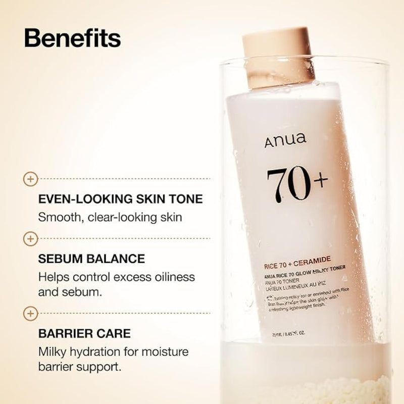 Anua Rice 70 Glow Milky Toner 250ml
