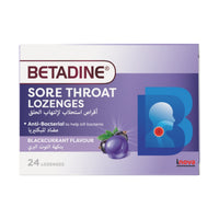 Betadine Sore Throat Black Currant 24 Lozenges