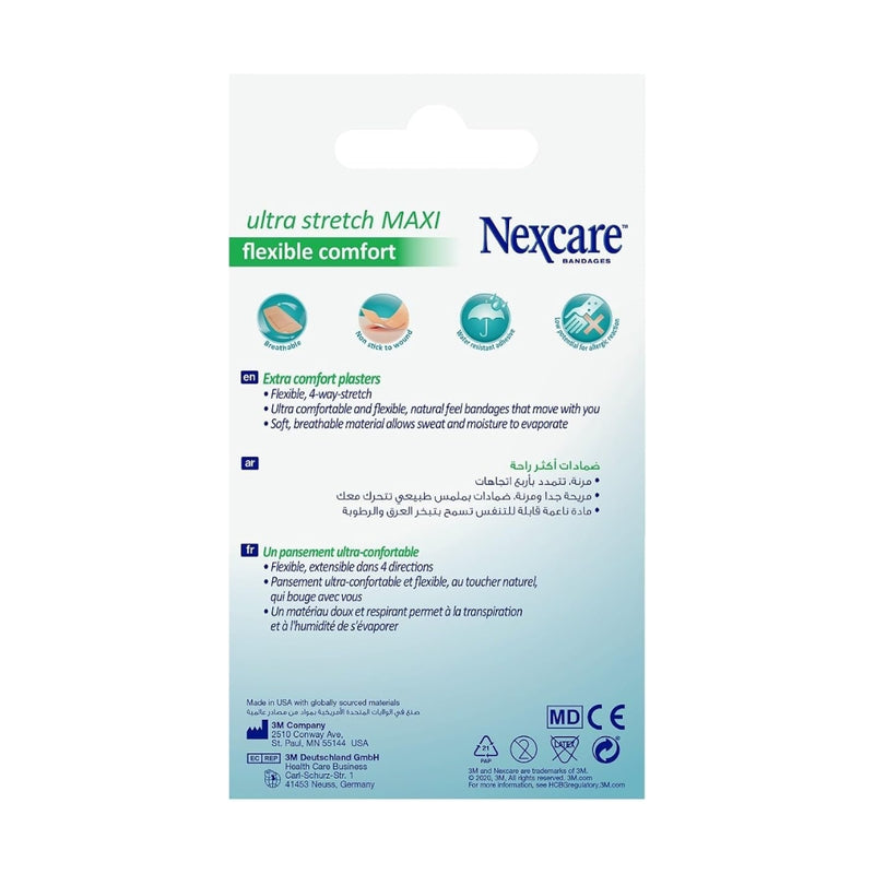 Nexcare Bandages Soft N Flex Natural Feel Knee & Elbow 10 Plasters