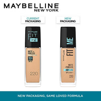 كريم أساس سائل فيت مي مطفأ اللمعة + لإخفاء المسام من Maybelline، درجة 220 بيج طبيعي