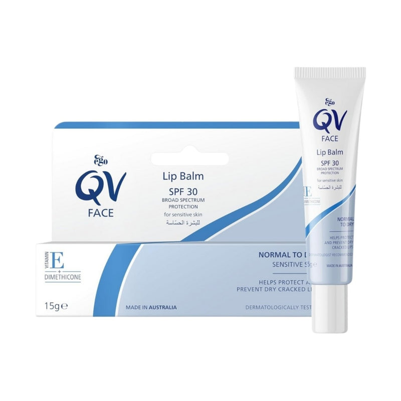 Ego QV Face Lip Balm SPF30 With Vitamin E + Dimethicone 15g
