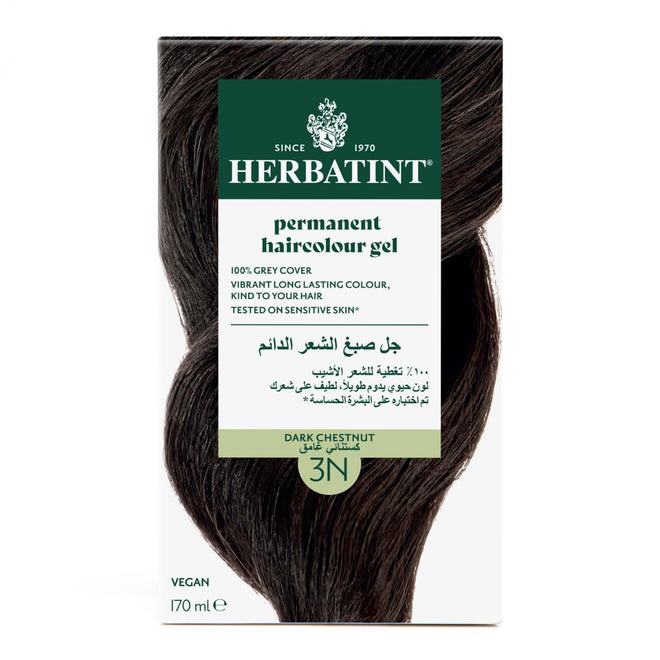 Herbatint Permanent Hair Color Gel 3N Dark Chestnut 150ml