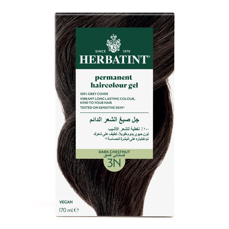 Herbatint Permanent Hair Color Gel 3N Dark Chestnut 150ml