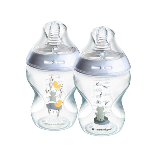 Tommee Tippee Natural Start Bottle 0 Month+ 260ml Blue 2 Pieces