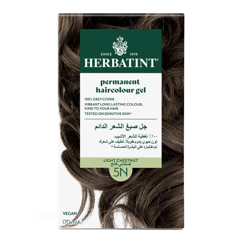 Herbatint Permanent Hair Color Gel 5N Light Chestnut 150ml
