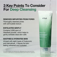 Anua Heartleaf Quercetinol Pore Deep Cleansing Foam 150ml