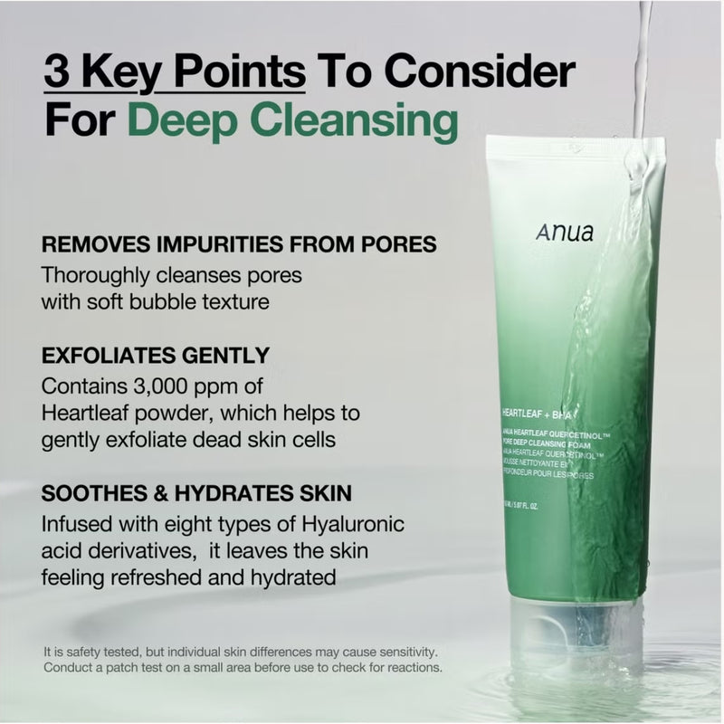 Anua Heartleaf Quercetinol Pore Deep Cleansing Foam 150ml