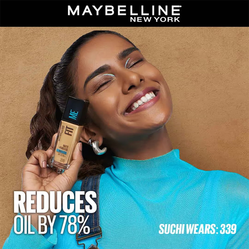 كريم أساس سائل فيت مي مطفأ اللمعة + لإخفاء المسام من Maybelline، درجة 220 بيج طبيعي