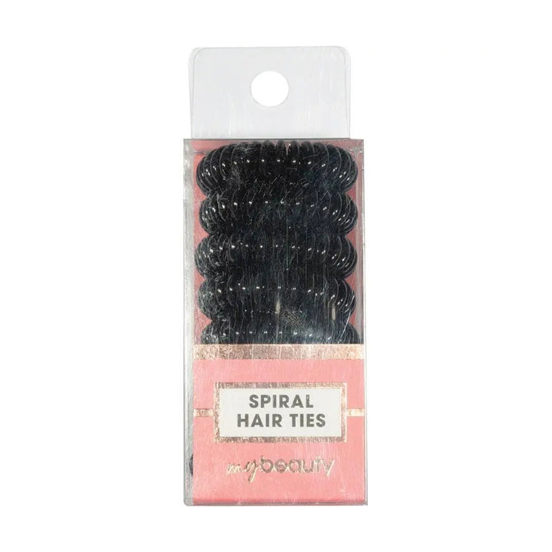 My Beauty Hair Spiral Elastics Black 8 Pack